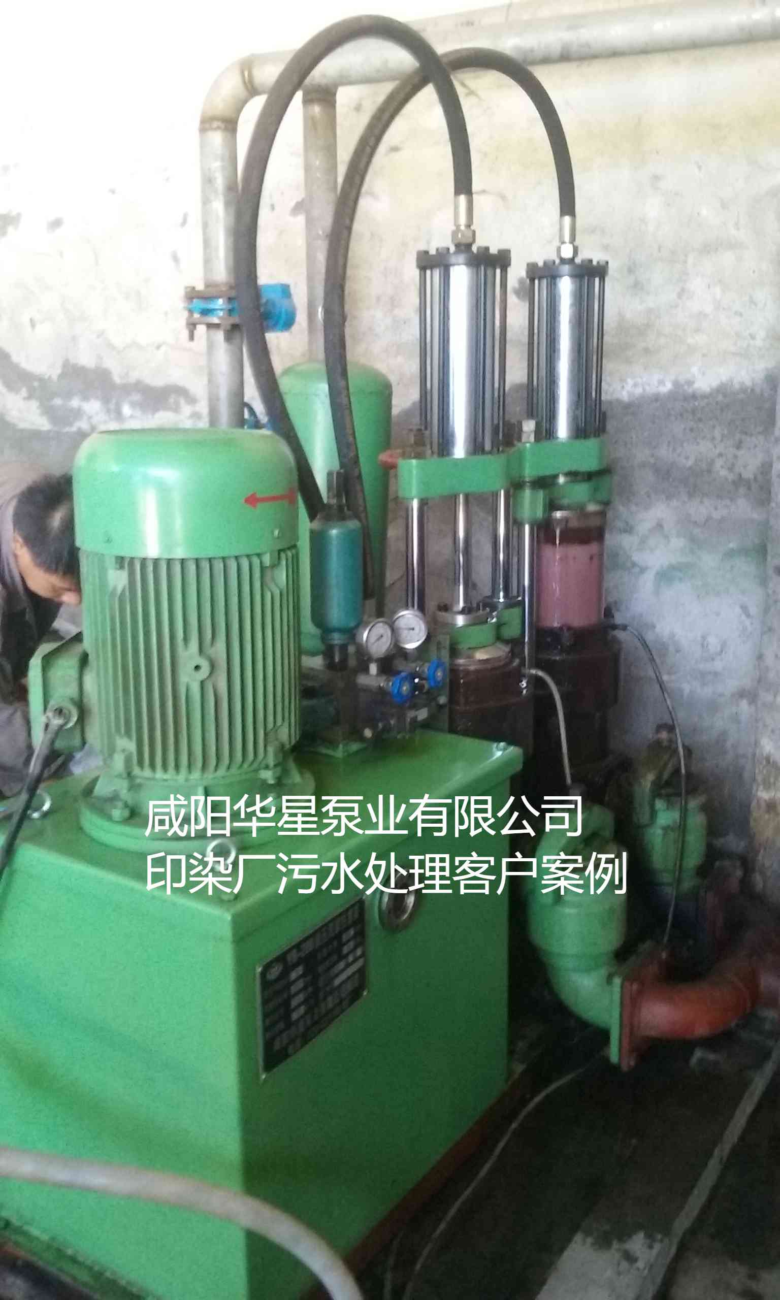 印染污水处理厂使用节能柱塞泥浆泵现场